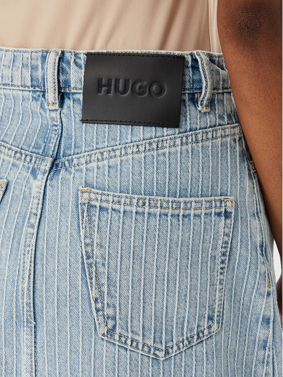 HUGO HUGO Džínsová sukňa Gatje_4 50568239 Modrá Regular Fit