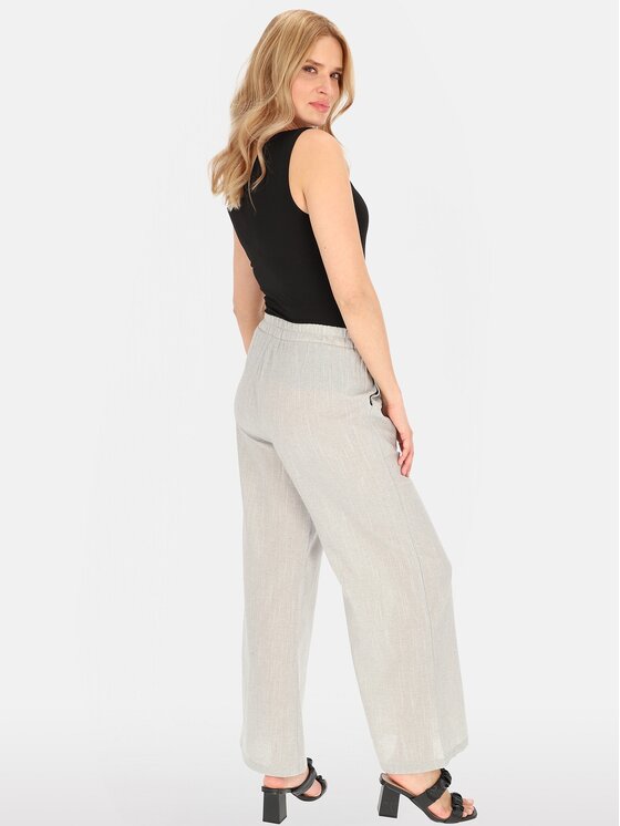 Perso Perso Dámske nohavice PTE252689F Sivá Regular Fit