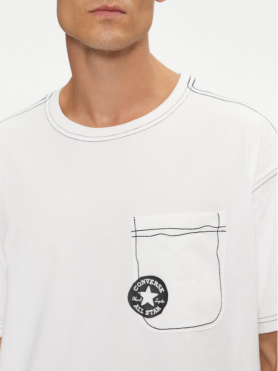 Converse Converse T-Shirt Sketch 10027256-A04 Biały Standard Fit