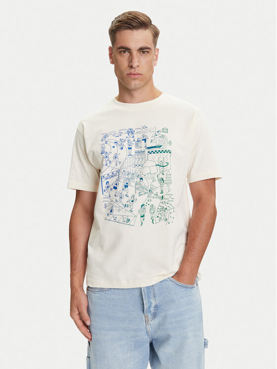 New Balance New Balance Tricou MT53916 Écru Regular Fit