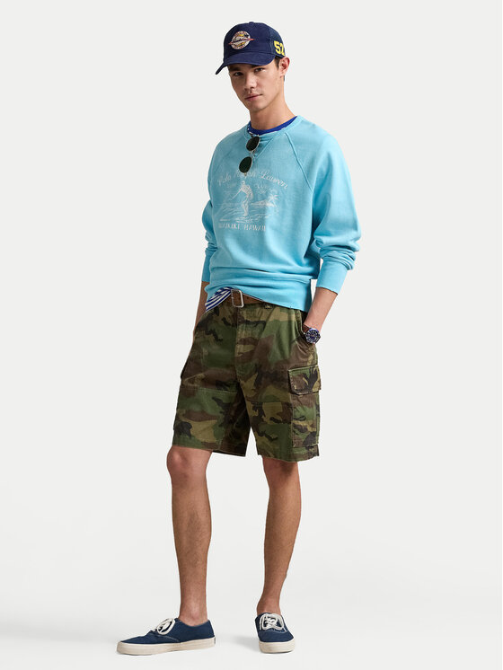 Polo Ralph Lauren Polo Ralph Lauren Šortky z materiálu 710966288001 Zelená Relaxed Fit