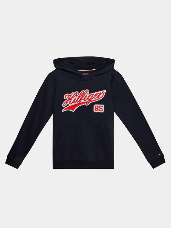 Tommy Hilfiger Tommy Hilfiger Majica dugih rukava Hilfiger Script Hoodie KB0KB08718 Plava Regular Fit