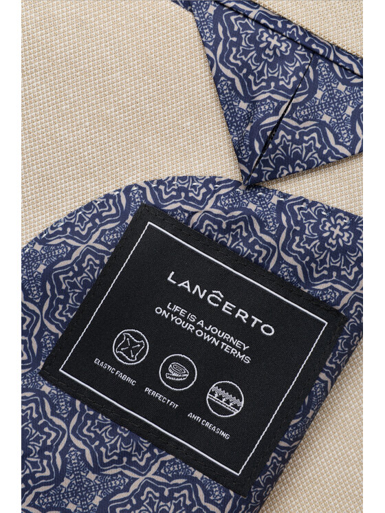Lancerto Lancerto Marynarka Seborga MA131126000008 Beżowy Slim Fit