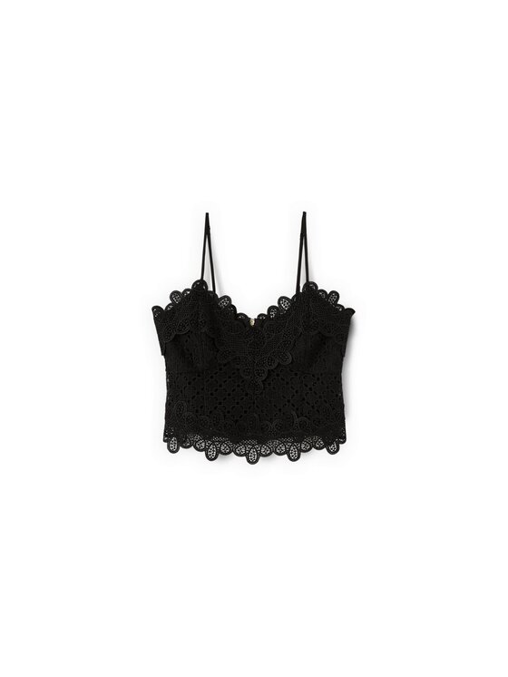 Motivi Motivi Top D017Q000523N033 Czarny Regular Fit