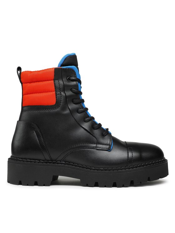 Tommy Jeans Tommy Jeans Schnürstiefeletten Padded Lace Up Heritage EM0EM01063 Schwarz