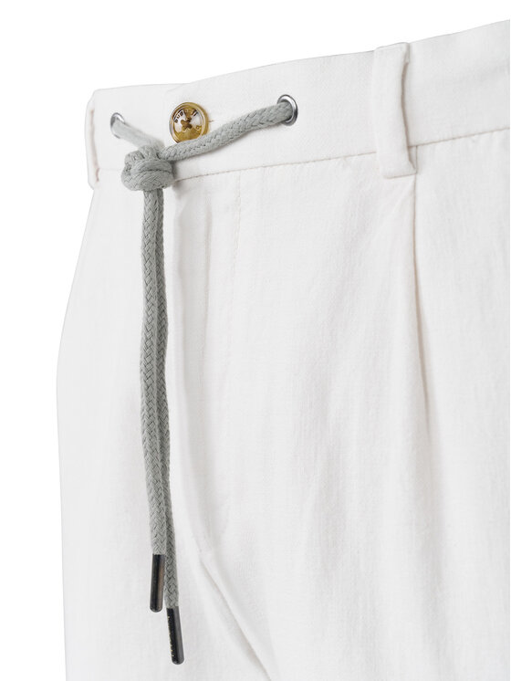 Bugatti Bugatti Stoffshorts 1949-76419C M Weiß Regular Fit