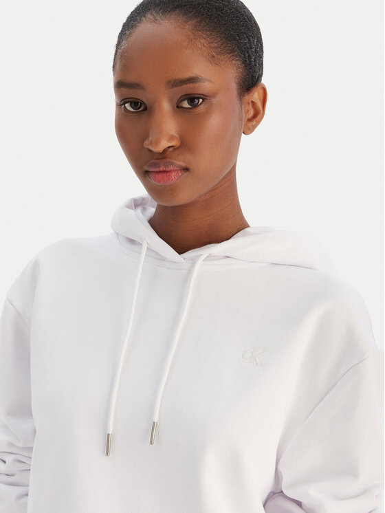 Calvin Klein Jeans Calvin Klein Jeans Sweatshirt Ls Monogram Terry Po LV047C224G Weiß Regular Fit