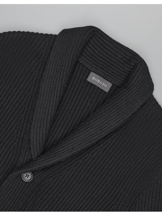 Borgio Borgio Sweter mugnano_c Czarny Classic Fit