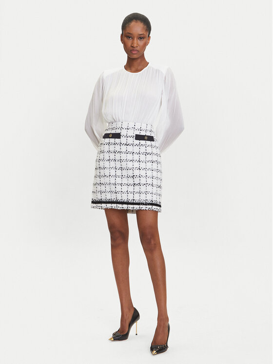 KARL LAGERFELD KARL LAGERFELD Spódnica mini A3W12019 Écru Regular Fit