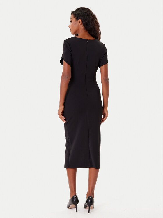 Rinascimento Rinascimento Rochie cocktail CFC0125338003 Negru Slim Fit