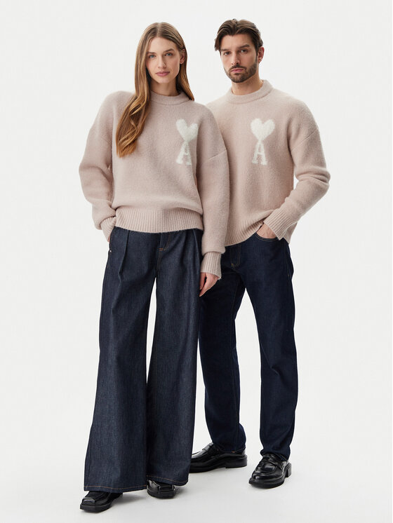 AMI PARIS AMI PARIS Светр UKS025.KN0032 Рожевий Regular Fit