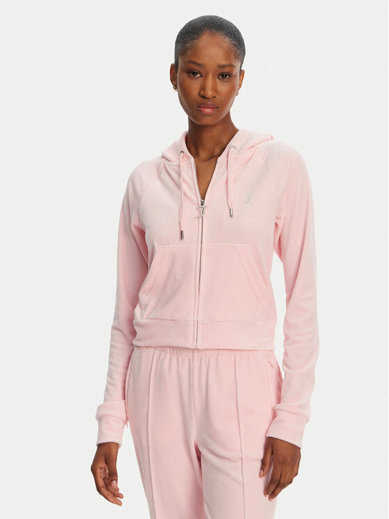 Juicy Couture Juicy Couture Pulóver Madison JCWA122001 Rózsaszín Slim Fit
