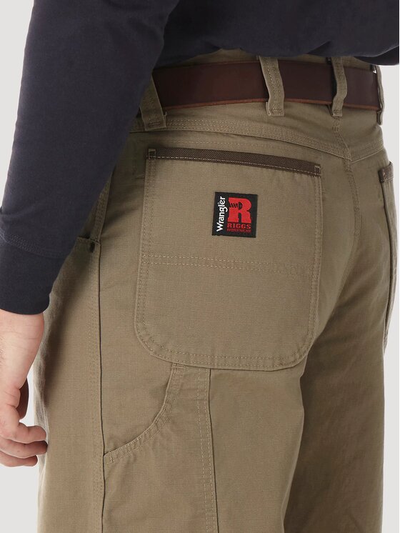 Wrangler Wrangler Spodnie materiałowe RIGGS WORKWEAR CARPENTER Beżowy Loose Fit