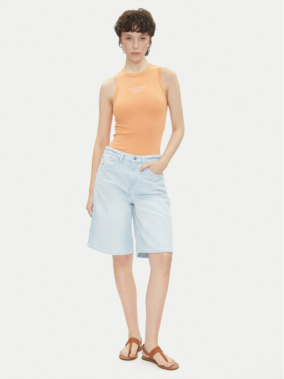 Pepe Jeans Pepe Jeans Top Viv PL506032 Pomarańczowy Slim Fit