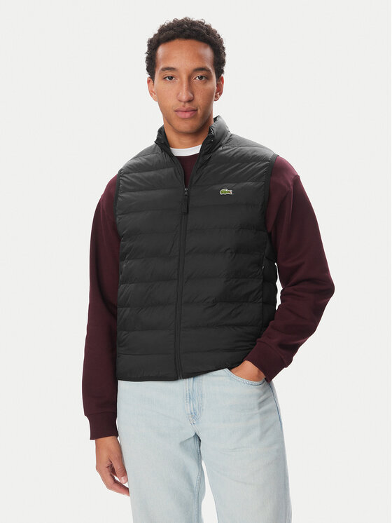 Lacoste Lacoste Brezrokavnik BH8693 Črna Regular Fit