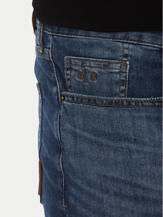 Armani Exchange Armani Exchange Jeans kratke hlače XM000073 AF13089 MB002 Mornarsko modra Slim Fit