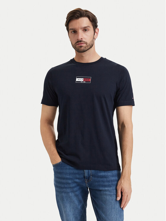 Tommy Hilfiger Tommy Hilfiger Póló Brand Love MW0MW44882 Sötétkék Regular Fit