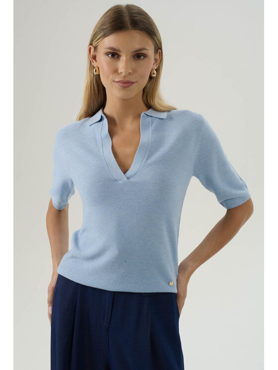 Femestage Femestage Sweter Femestage AB BASE SWE1500-012 Niebieski Regular Fit