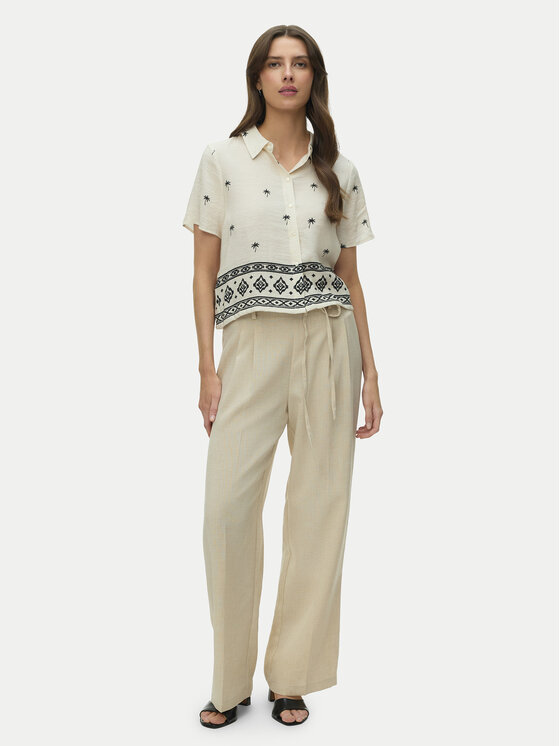 Vero Moda Vero Moda Koszula Kai 10345548 Beżowy Regular Fit