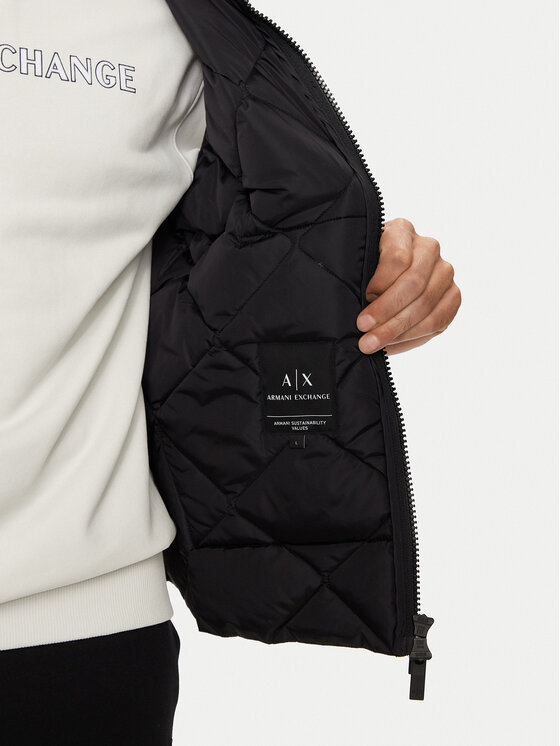 Armani Exchange Armani Exchange Weste 6DZQ01 ZN4XZ 1200 Schwarz Regular Fit
