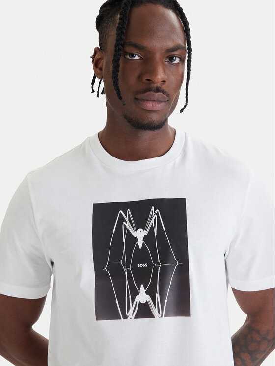 BOSS BOSS T-Shirt Creature 50561861 Biały Regular Fit