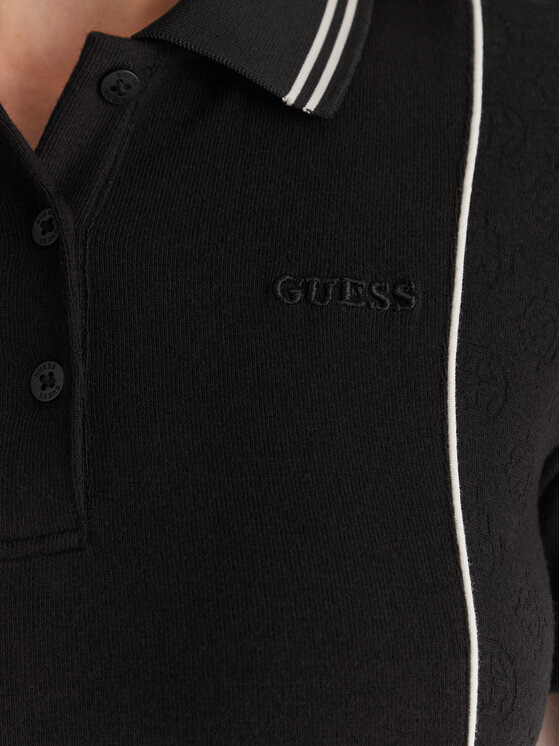 Guess Guess Trikotažinė suknelė V5YK00 KCX12 Juoda Regular Fit
