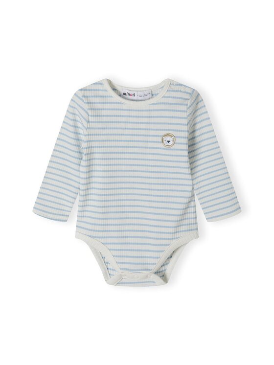 MINOTI MINOTI Komplet 3 par body 21babyrib4 Niebieski Regular Fit
