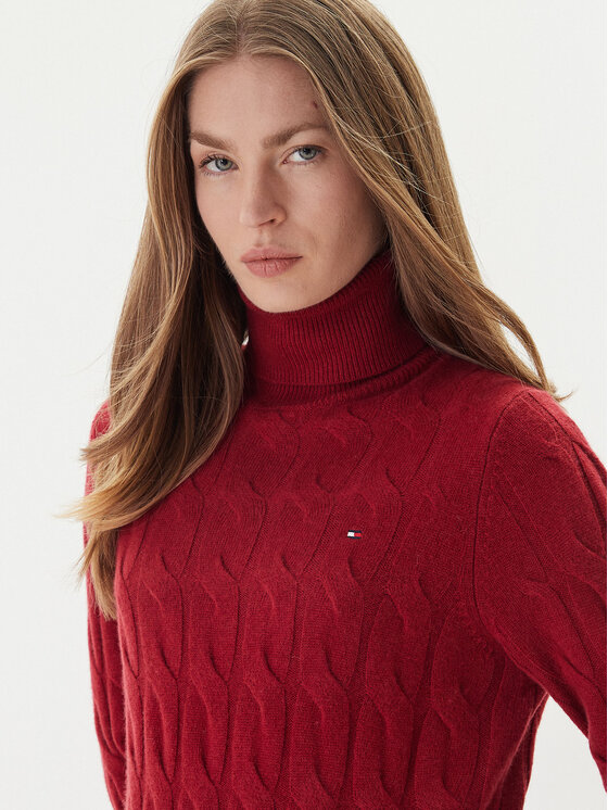 Tommy Hilfiger Tommy Hilfiger Trikotažinė suknelė WW0WW46429 Raudona Slim Fit
