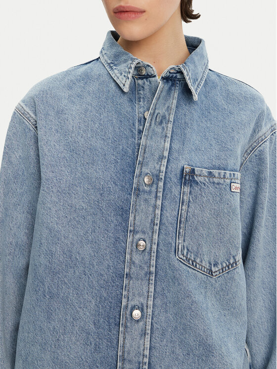 Calvin Klein Jeans Calvin Klein Jeans Τζιν πουκάμισο J20J225516 Μπλε Relaxed Fit