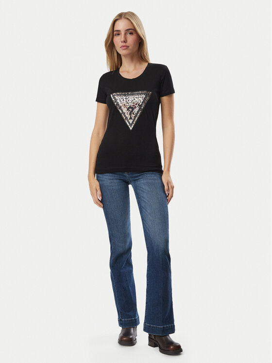 Guess Guess Тишърт W6BI26 K6047 Черен Regular Fit