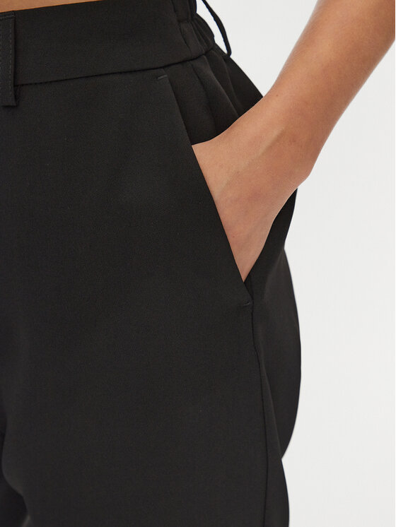 Vila Vila Stoffhose Kamma 14084356 Schwarz Regular Fit
