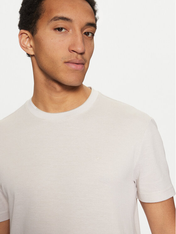 Calvin Klein Calvin Klein T-Shirt K10K114166 Beżowy Regular Fit