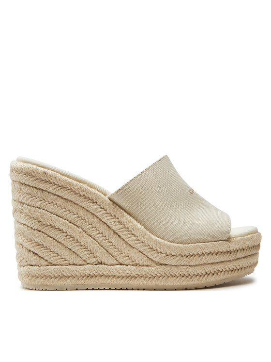 Calvin Klein Jeans Espadrilles Slide Wedge Rope Sandal Ml Btw YW0YW01356 Ecru Modivo