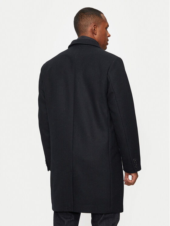 Lindbergh Lindbergh Μάλλινο παλτό 30-303046 Μαύρο Regular Fit