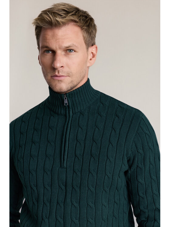 Lancerto Lancerto Sweter Joseph SW073226000004 Zielony Regular Fit