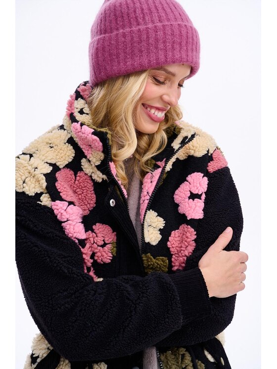 NAOKO NAOKO Czapka Cozy Roses Różowy