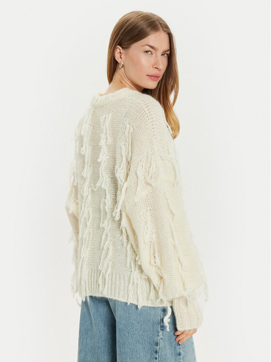 ViCOLO ViCOLO Strickjacke 33034S Écru Relaxed Fit
