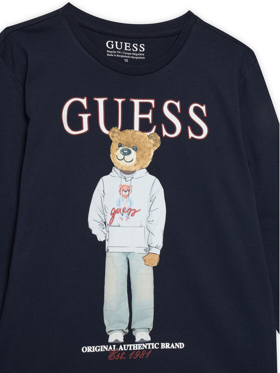 Guess Guess Μπλουζάκι L6YI20 K3752 Σκούρο μπλε Regular Fit