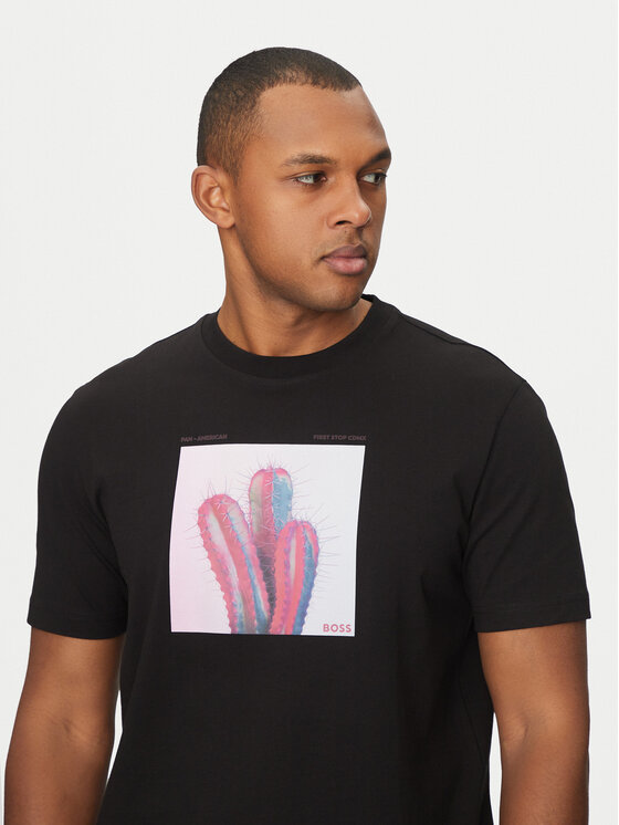 BOSS BOSS T-särk Te_Mextour 50535079 Must Regular Fit