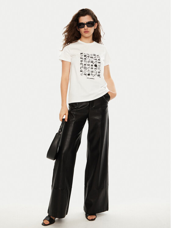KARL LAGERFELD KARL LAGERFELD T-Shirt A1W17124 Biały Regular Fit