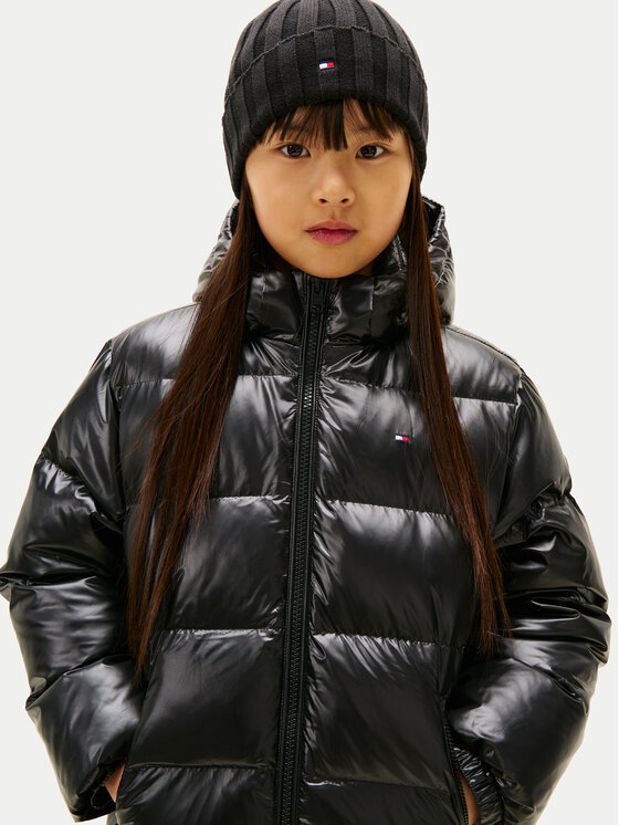 Tommy Hilfiger Tommy Hilfiger Kurtka puchowa Essential KG0KG08761 D Czarny Regular Fit