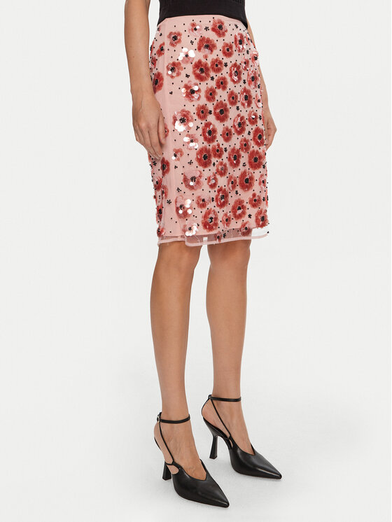 ROTATE ROTATE Pouzdrová sukně Dula 1132471922 Růžová Slim Fit