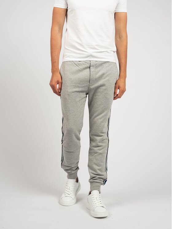 Les Hommes Les Hommes Pantaloni di tessuto UHJ101752U | Jogging Pants Grigio Slim Fit
