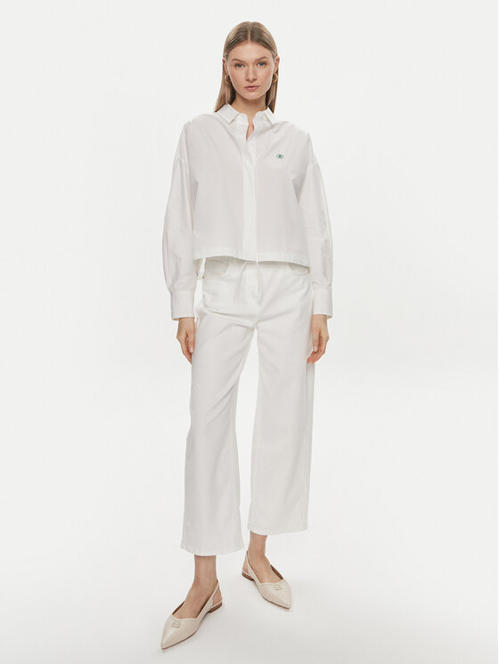 Tommy Hilfiger Tommy Hilfiger Cămașă WW0WW41832 Alb Relaxed Fit