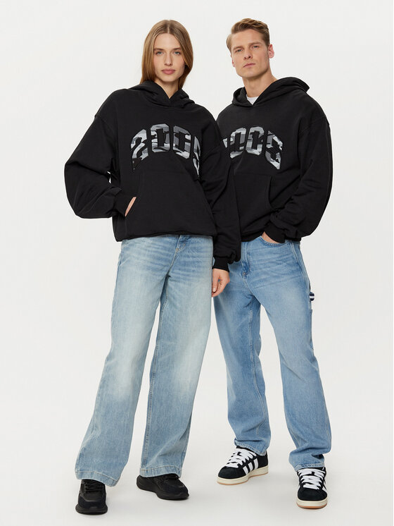 2005 2005 Mikina Unisex Hunting Černá Relaxed Fit