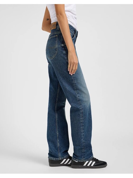 Lee Lee Jeansy Rider Loose Niebieski Loose Fit