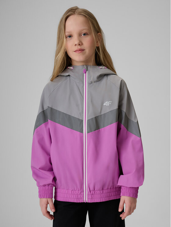 4F 4F Kurtka przejściowa JELLIFICATION Fioletowy jasny Loose Fit