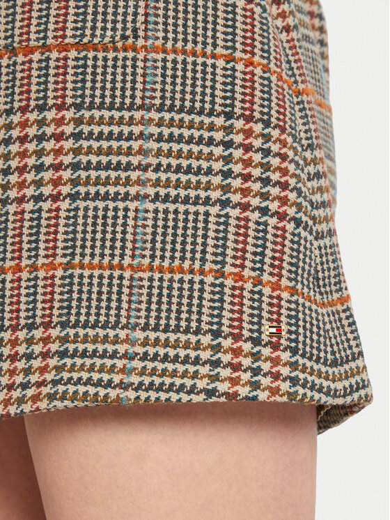 Tommy Hilfiger Tommy Hilfiger mini svārki WW0WW43013 Brūns Regular Fit