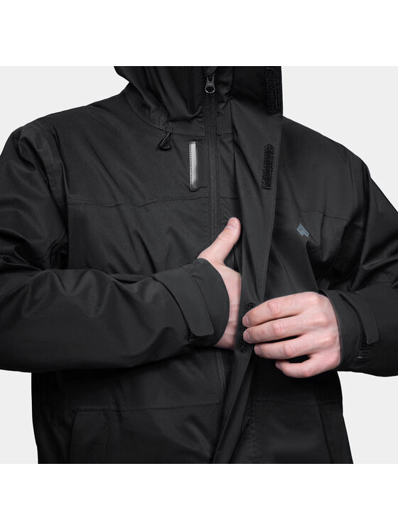 Alpinus Alpinus Kurtka przeciwdeszczowa Arys Czarny Regular Fit