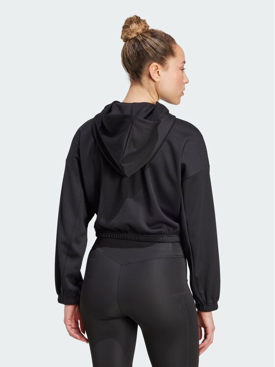 adidas adidas Bluza Yoga Cover-Up Czarny Loose Fit